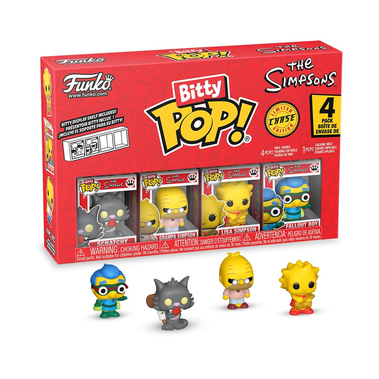 Funko Bitty Pop! The Simpsons, Scratchy, 4 PK- 1/6 Odds for Rare Chase Variant and A Surprise Mystery Mini Figure - Image 2