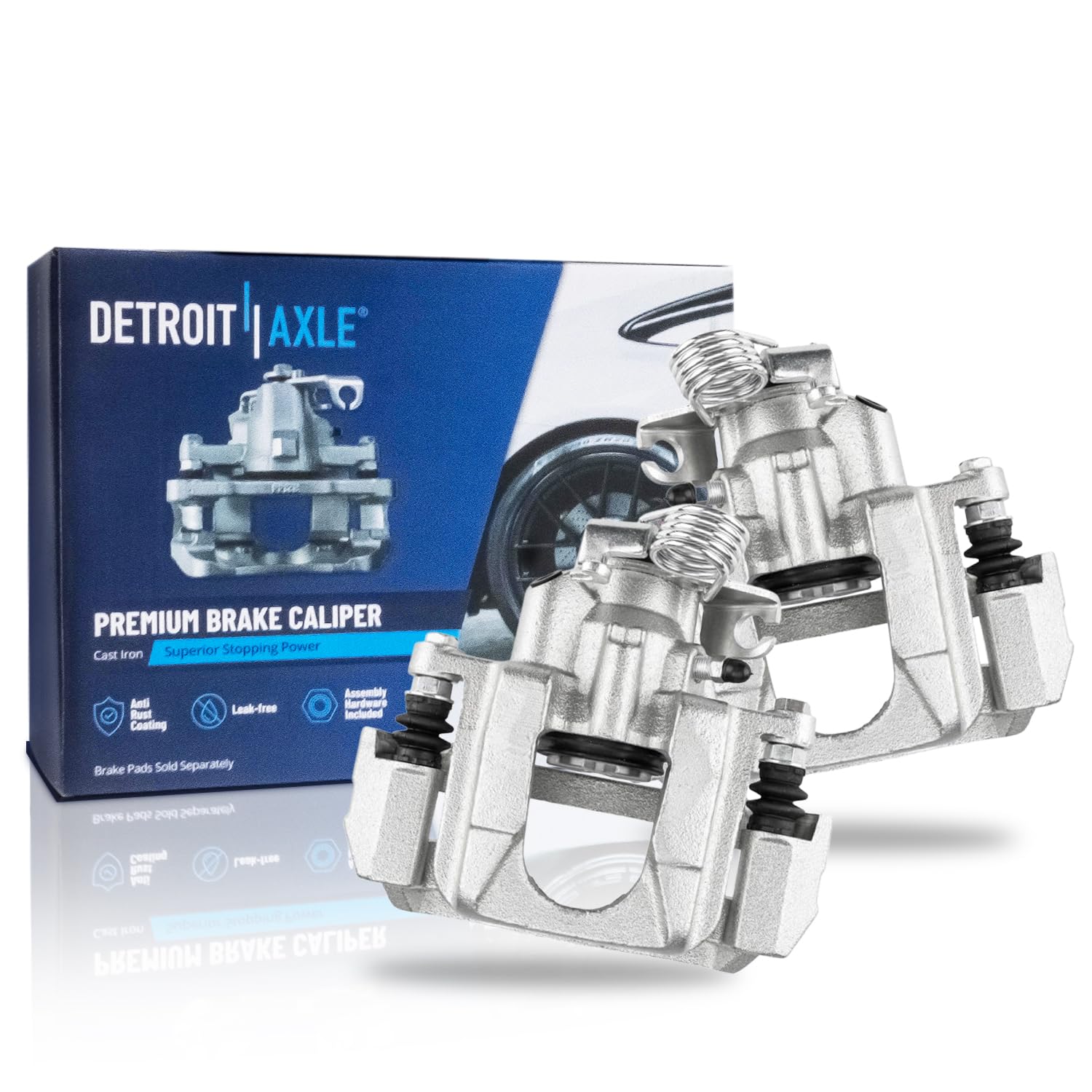 Detroit Axle - 2pc Rear Brake Calipers for 11-19 Ford Explorer 13-19 Taurus