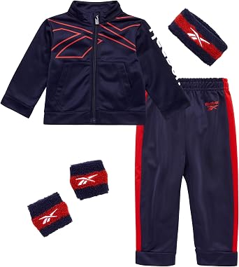 Amazon.com: Reebok Chándal de 4 piezas para bebé, chaqueta de tricot y  pantalones deportivos (0-9M) : Ropa, Zapatos y Joyería