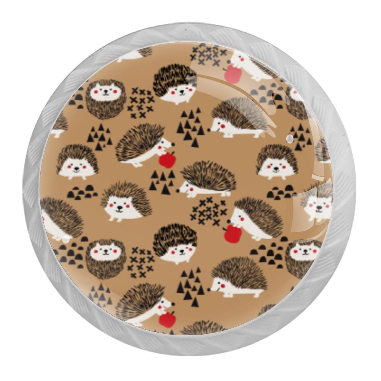 Tqmspg Multi08 4 Pieces Drawer Pulls Cute Hedgehogs Door Knobs Dresser Handles For Kitchen Wardrobe Cupboard Hardware Furniture