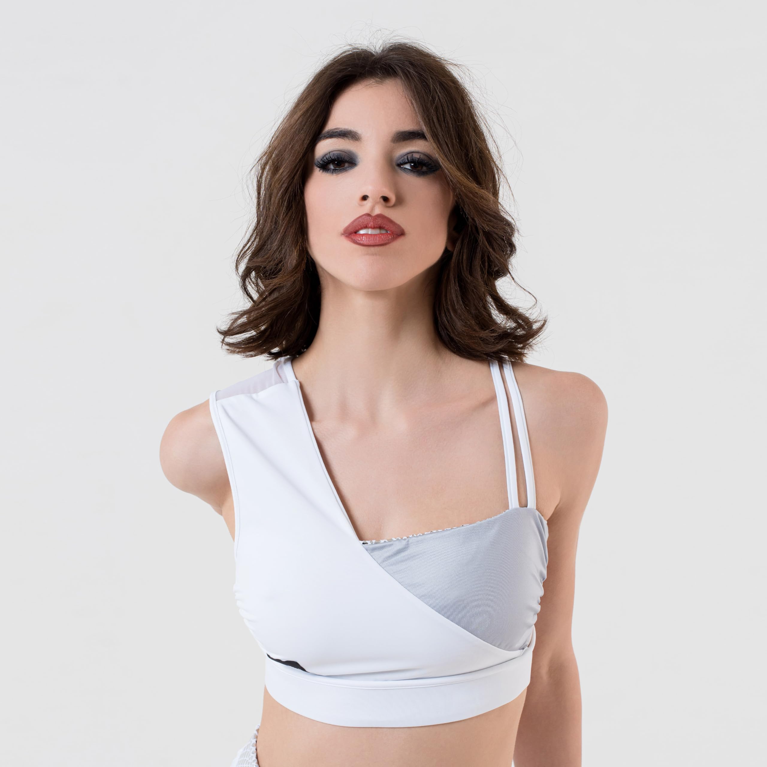Invertika Completo Sportivo Donna Pole Dance Top Double-Face Elegante & Slip Effetto Push Up
