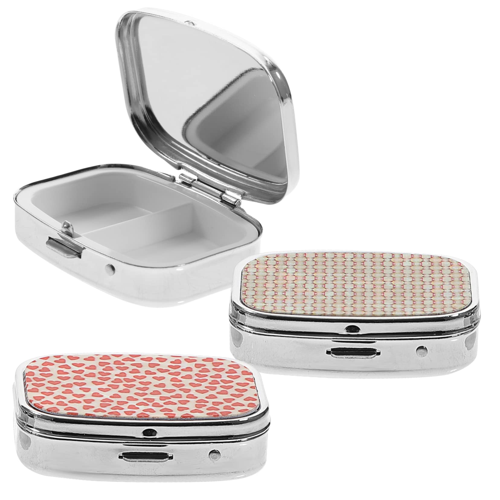 Healeved 9stücke Tragbarer Organizer Für Tabletten Fächer Medikamentendose Für Reisen Kompakte Pillenbox Mit Verschiedenen Designs Streifen Für Unterwegs
