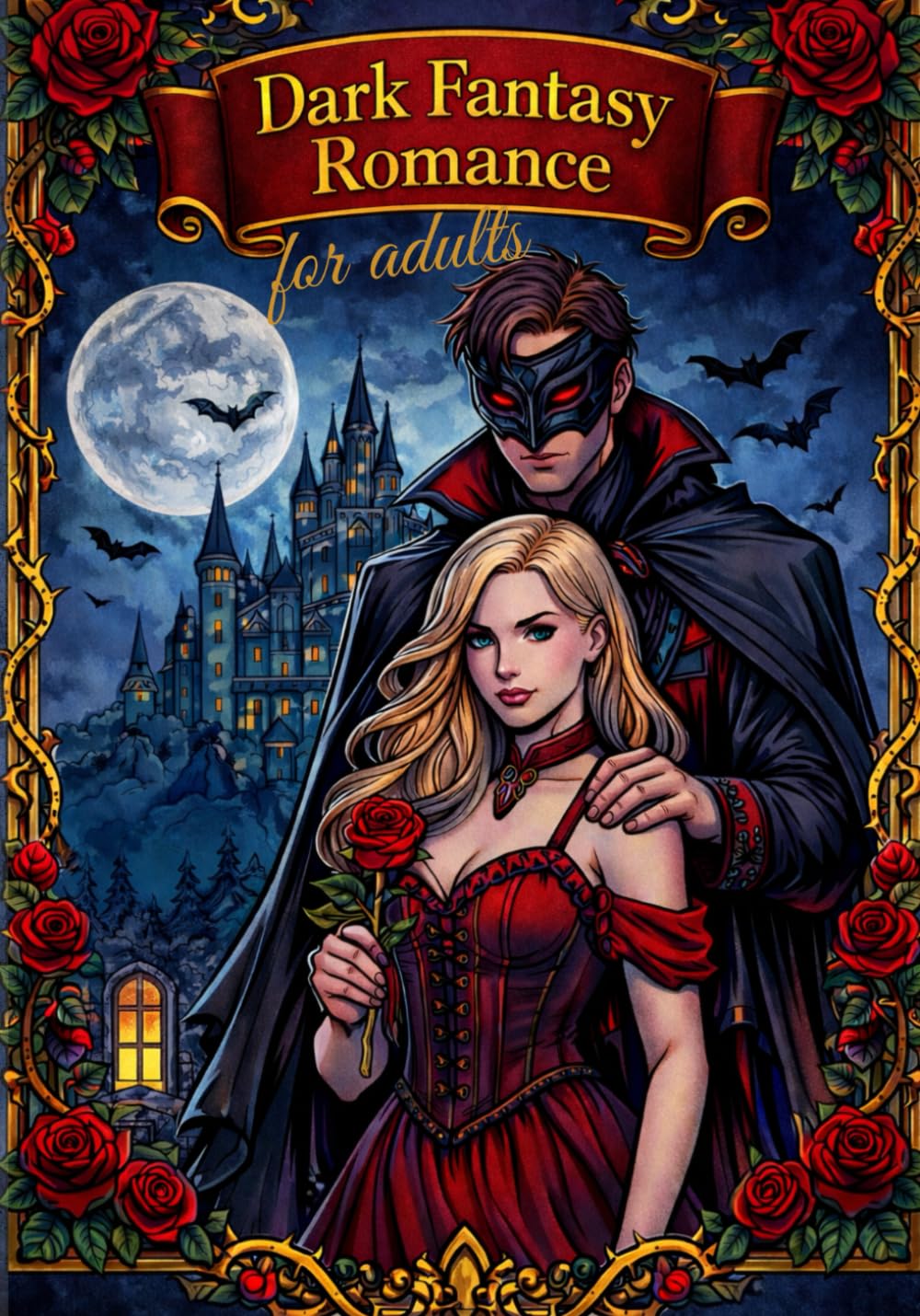 A Dark Fantasy Romance Colouring Book: for adults (Dark-Romance Coloring Books)