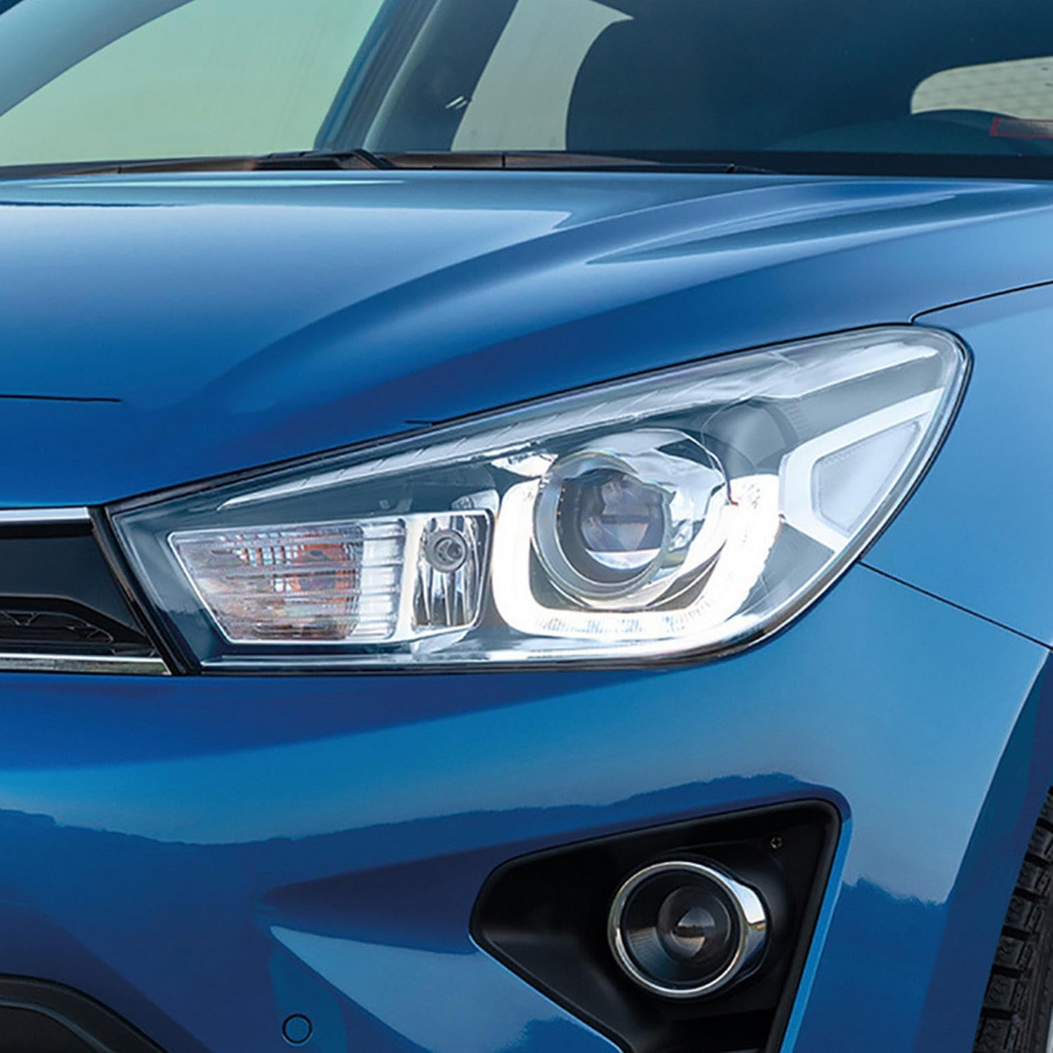 JCAKES Car Headlight Protective Film Headlamp Restoration Transparent Black TPU Sticker，for Kia Rio 2018-2023 Accessories