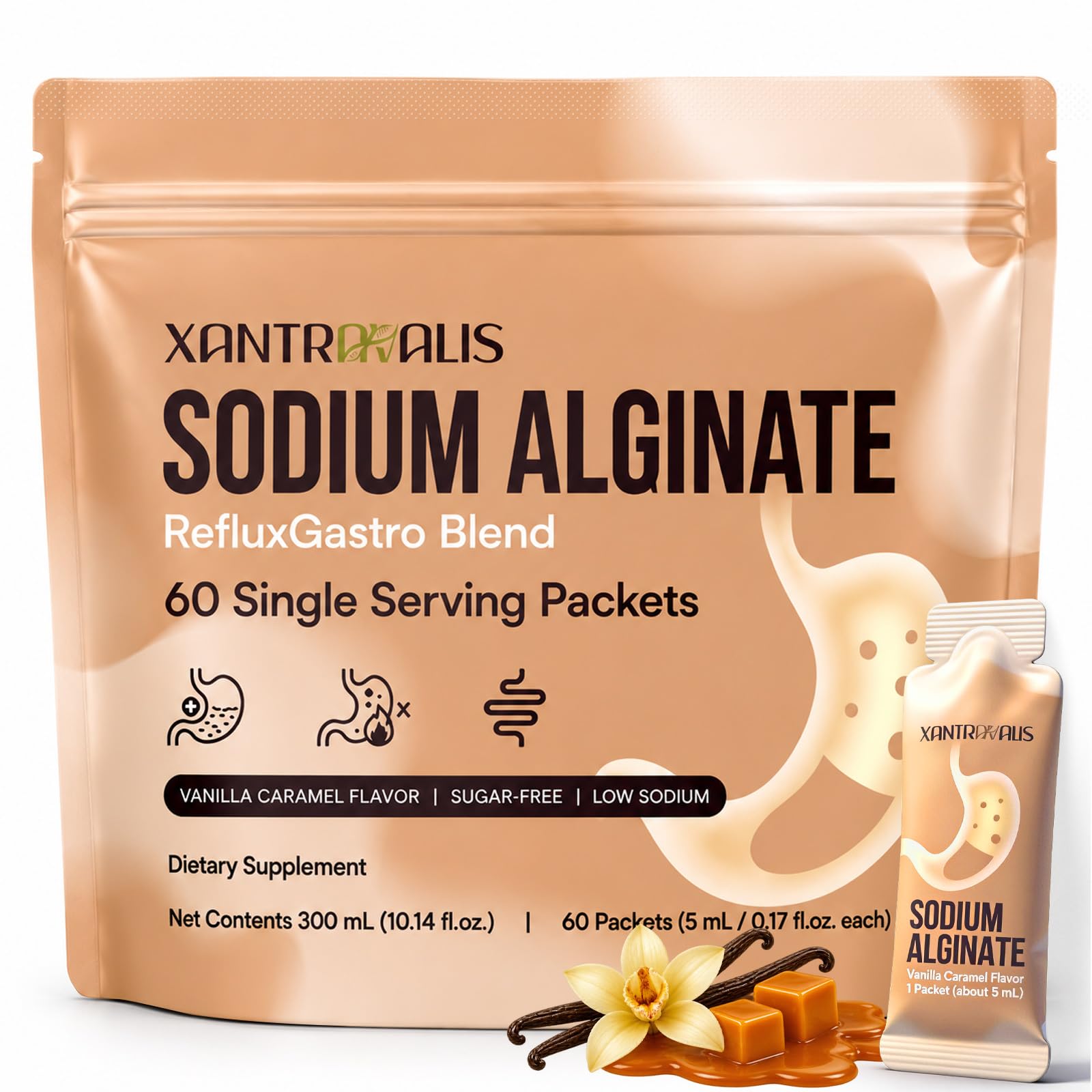 Sodium Alginate Supplement Liquid Packets