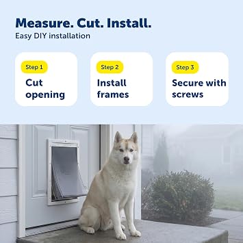 PetSafe Extreme Weather Plastic Pet Door, Insulated 3-Flap, Large