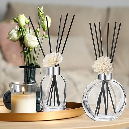 Miniatura 7 de Juego de 10 botellas difusoras de varillas vacías Difusor de varillas de flores, difusor de vidrio, frascos difusores de flores, difusor de flores,