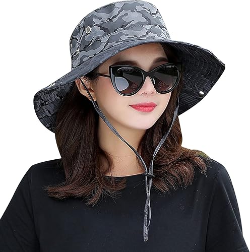 Sombrero de sol de pesca para mujer, sombrero de verano con protección UV, malla ventilada, senderismo, jardinería, playa, césped, sombrero
