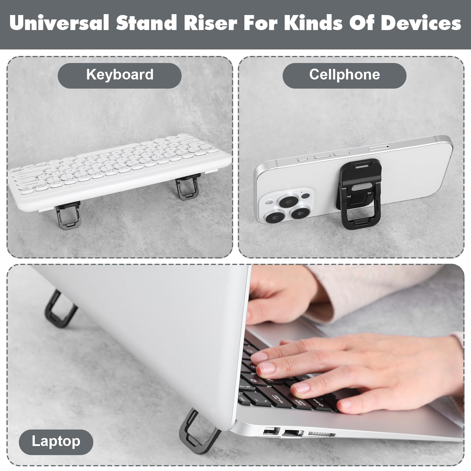 Keyboard Stand For Desktop 2-Pack Foldable Keyboard Riser Stands ...