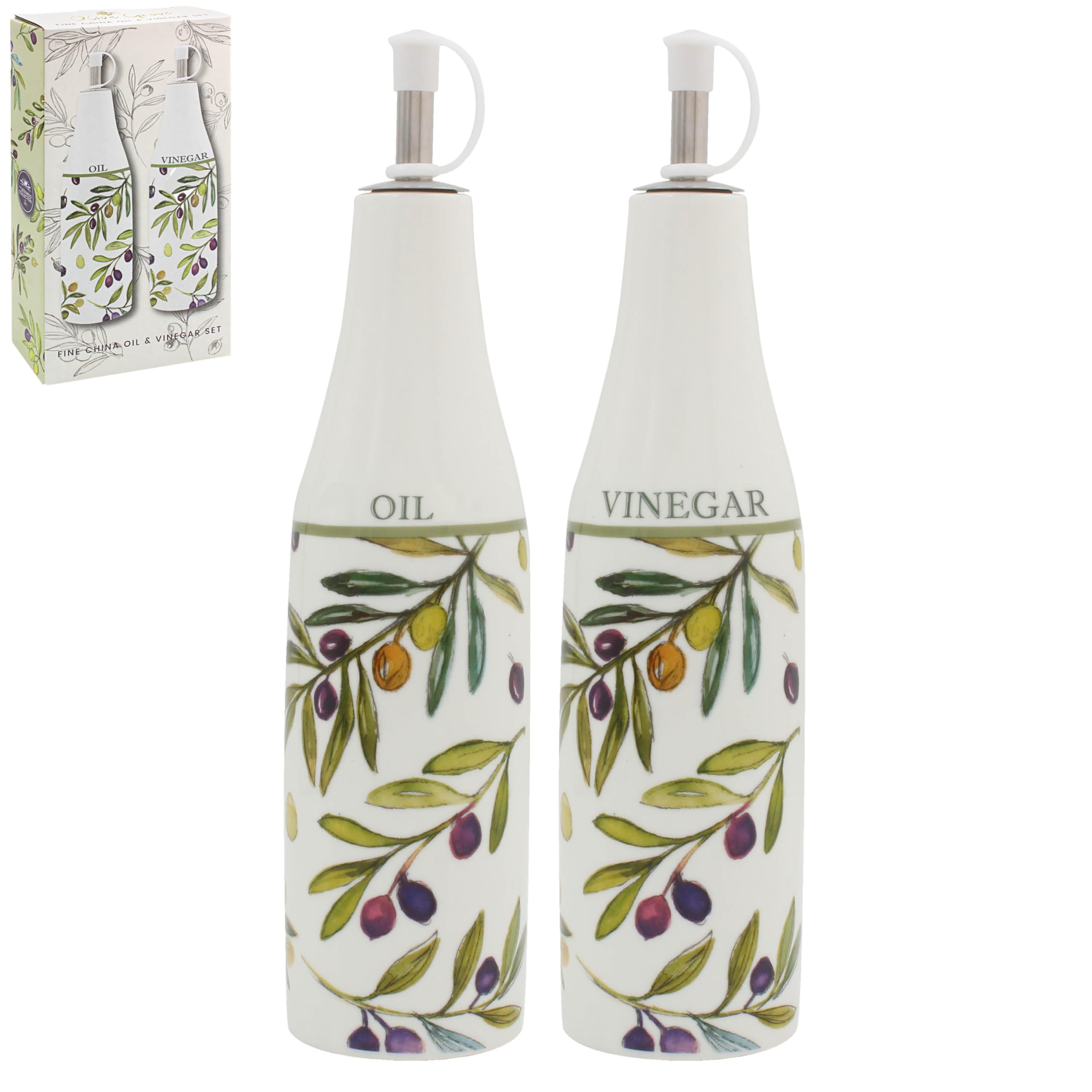 The Leonardo Collection Olive Groove Dispencer Bottle 2 x 300ml