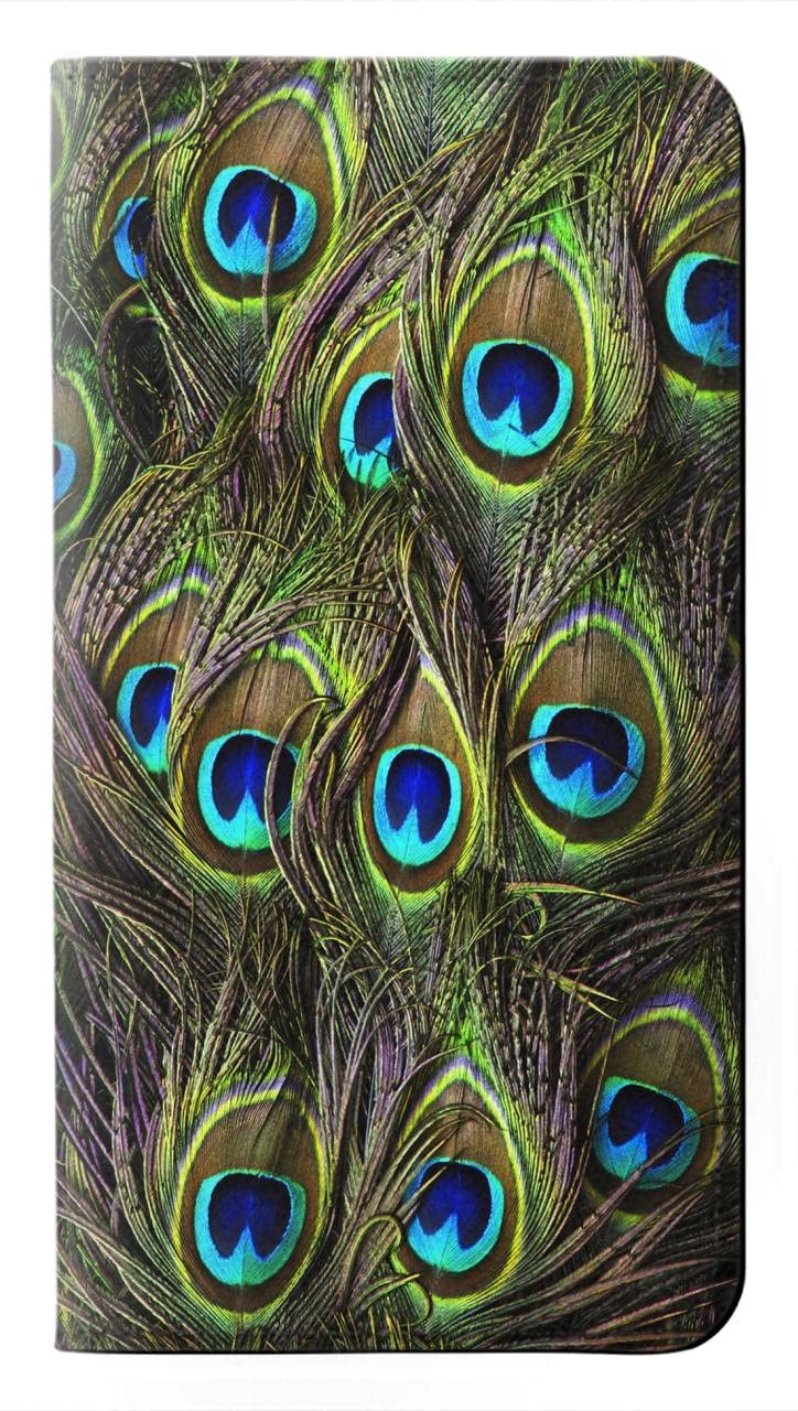 Housse cuir Samsung Galaxy A26 avec étui flip au motif de plume de paon chic - 5
