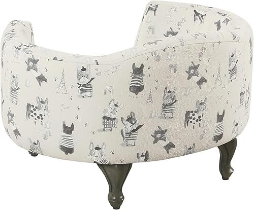 Miniatura 3 de HomePop Decoración del hogar  Cama curvada tapizada para mascotas  Camas y muebles de lujo para gatos y perros  Cama redonda para mascotas creada