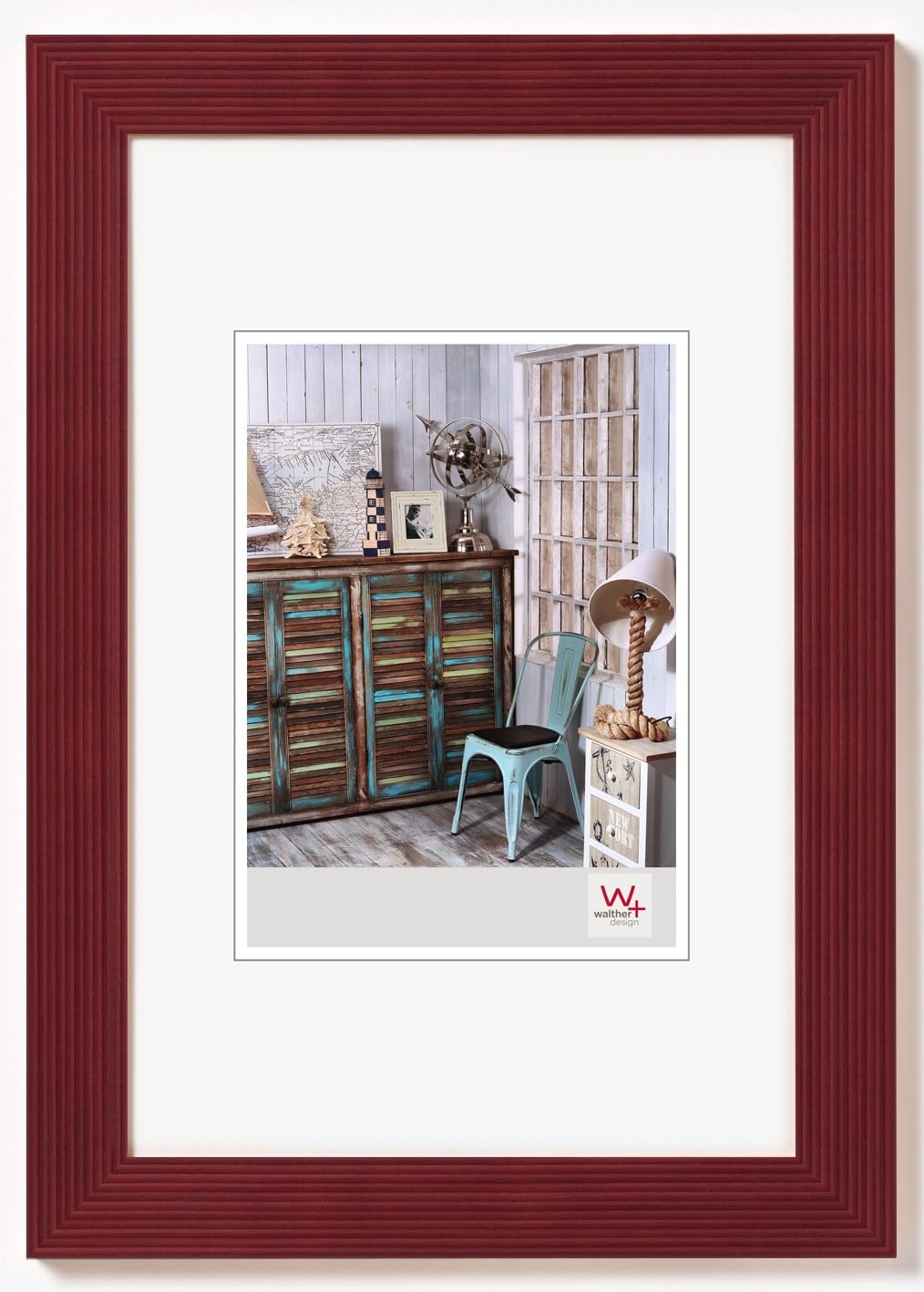 walther design Bilderrahmen rot 40 x 50 cm Grado Holzrahmen HI050R