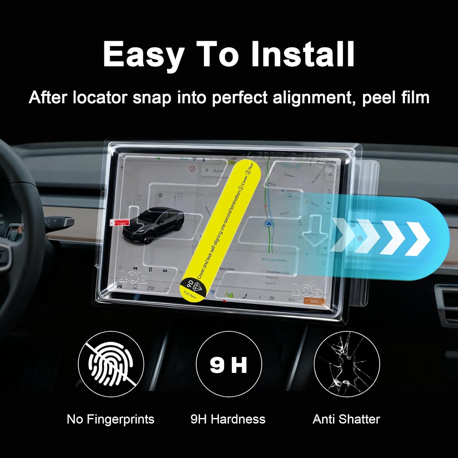 Refresh Model Y and Model 3 Screen Protector for Tesla 2025 2026, Full Coverage Matte Tempered Glass Film Kit, Compatible with Highland Juniper Accessories, Front 15.4 Inch and Rear 8 Inch