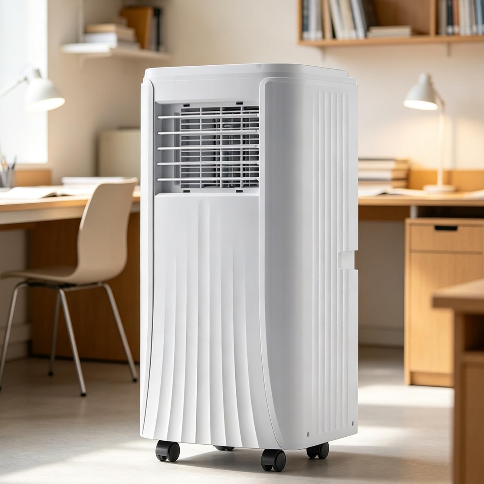 TozMvi 12000 BTU Portable Air Conditioner, 3-in-1 Cooling Dehumidifier Fan Quiet Portable AC Unit with Window Vent Kit, 360° Rolling Casters for Bedroom Living Room Office 12000BTU