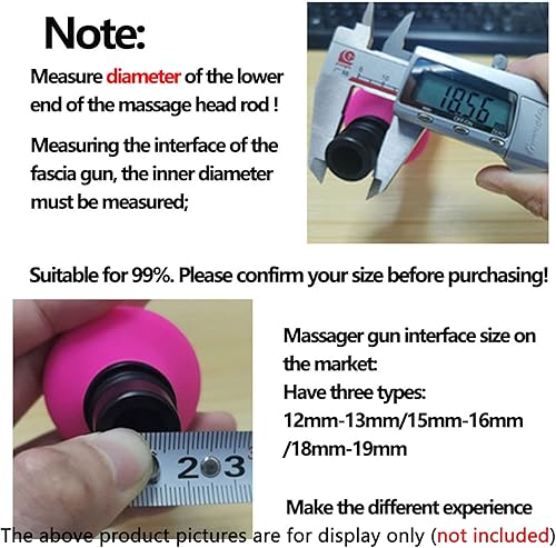 Miniatura 6 de FREDORCH Interfaces de 3 tamaños diferentes para cabezal de pistola de masaje, solo se utiliza en interfaz de estilo ABC (3 interfaces diferentes)