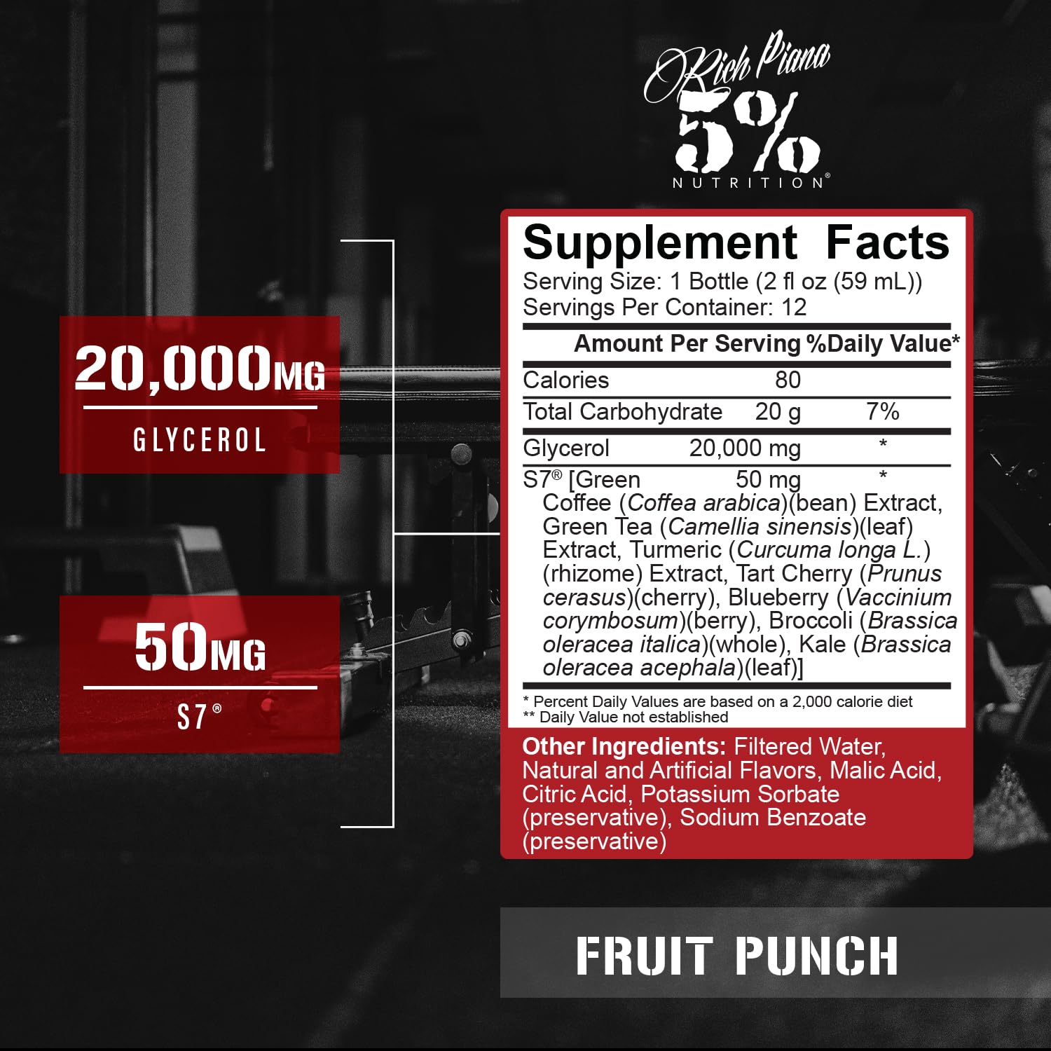 5% Nutrition Pump Shot Liquid Glycerol + S7 Supplement (Tropical Punch) — Amazon image 3