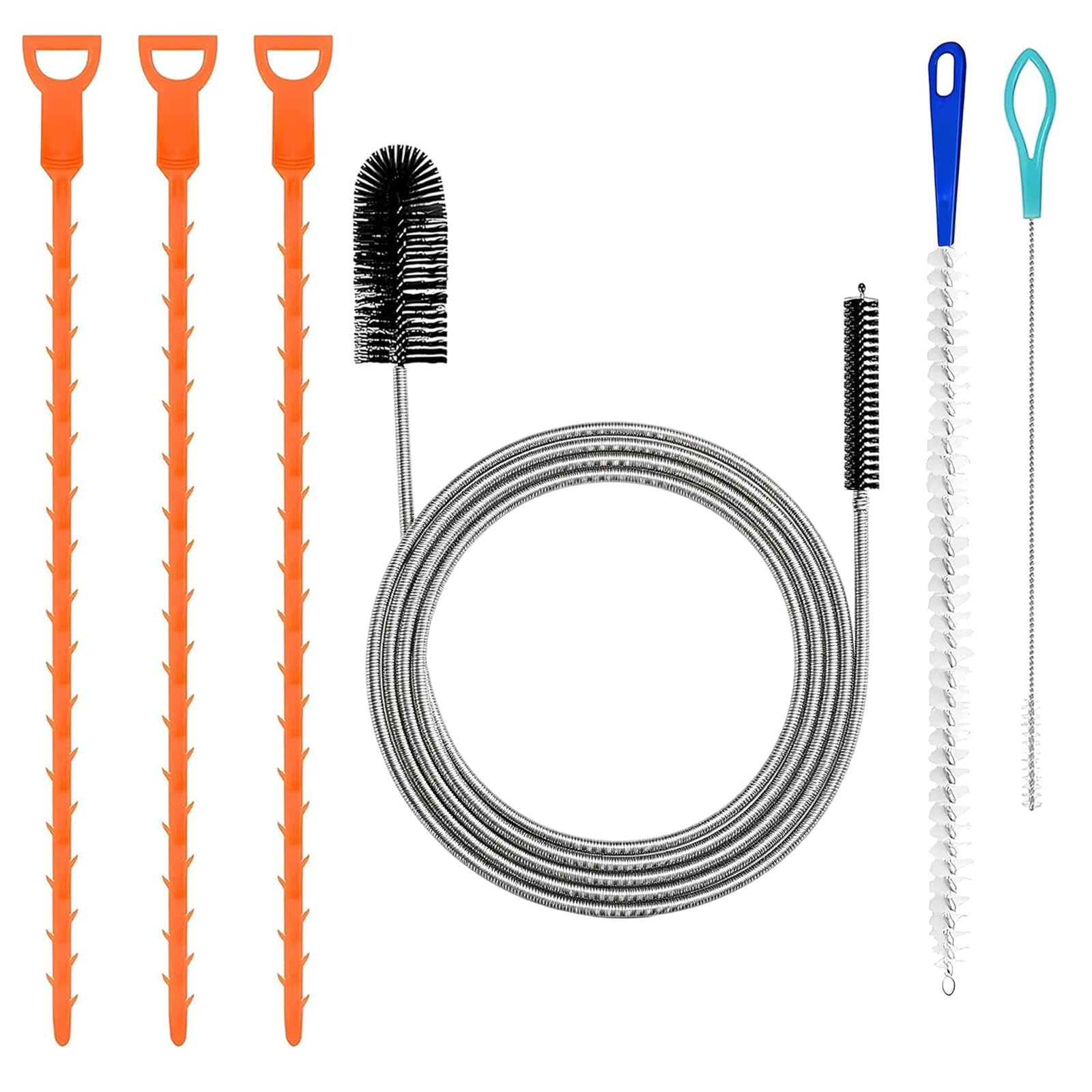 Drain Unblocker Tool 6 PSC Shower Drain Unblocker Sink unblockers tool Drains snake unblockers Reusable for Shower Bathroom & Kitchen