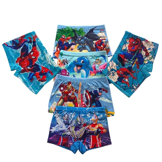 Kids Boy's Trunk Underwear 100% Cotton | Soft Comfortable | Skin Friendly | Innerwear Pack of 4(P_E_1124)