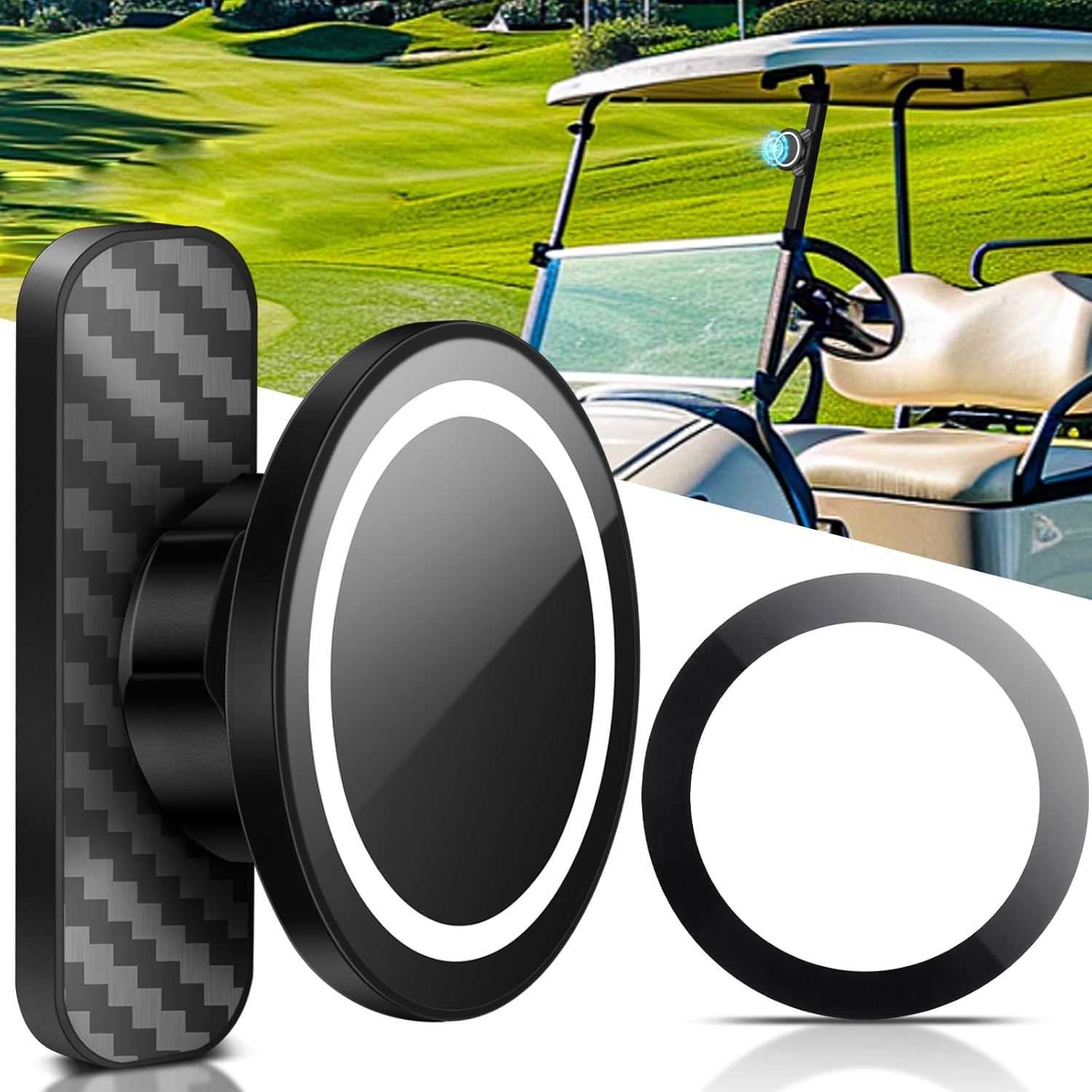 Magnetic Golf Cart Phone Holder, Magnetic Phone Mount for Gym Compatible with MagSafe iPhone 12-17, Ultra-Strong Magnets Phone Holders Fits EZGO, Yamaha, Icon Golf Cart Aaccessories Essentials - Image 7
