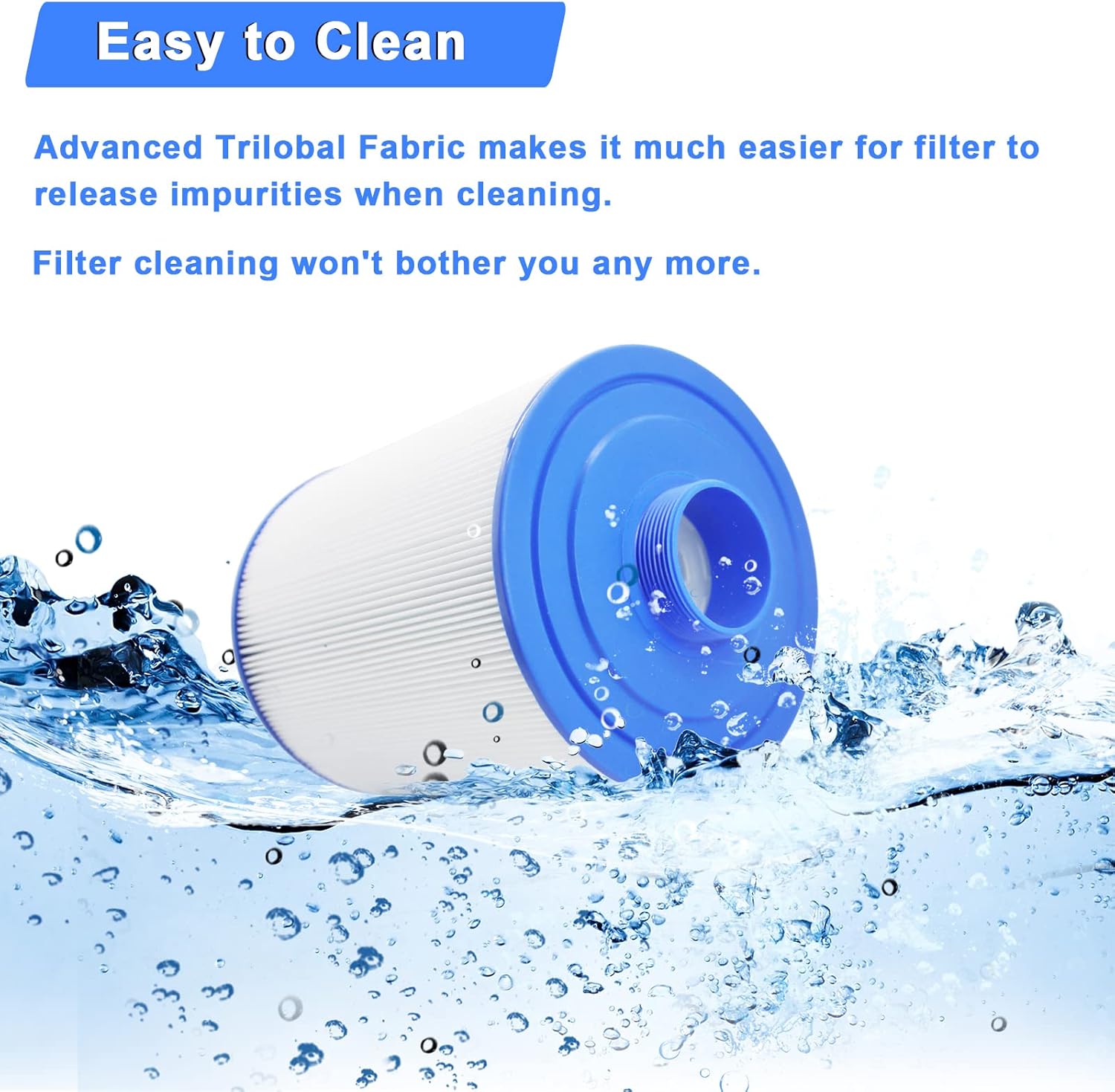 PAS40-F2M Replacement Hot Tub Spa Filter Compatible with Unicel 6CH-352, Filbur FC-0312, Artesian Spas 06-0014-12, Baleen AK-90131, Darlly 60354, SD-01441, Master Spas PMA-R1 Filters, 40 sqft, 2 Pack