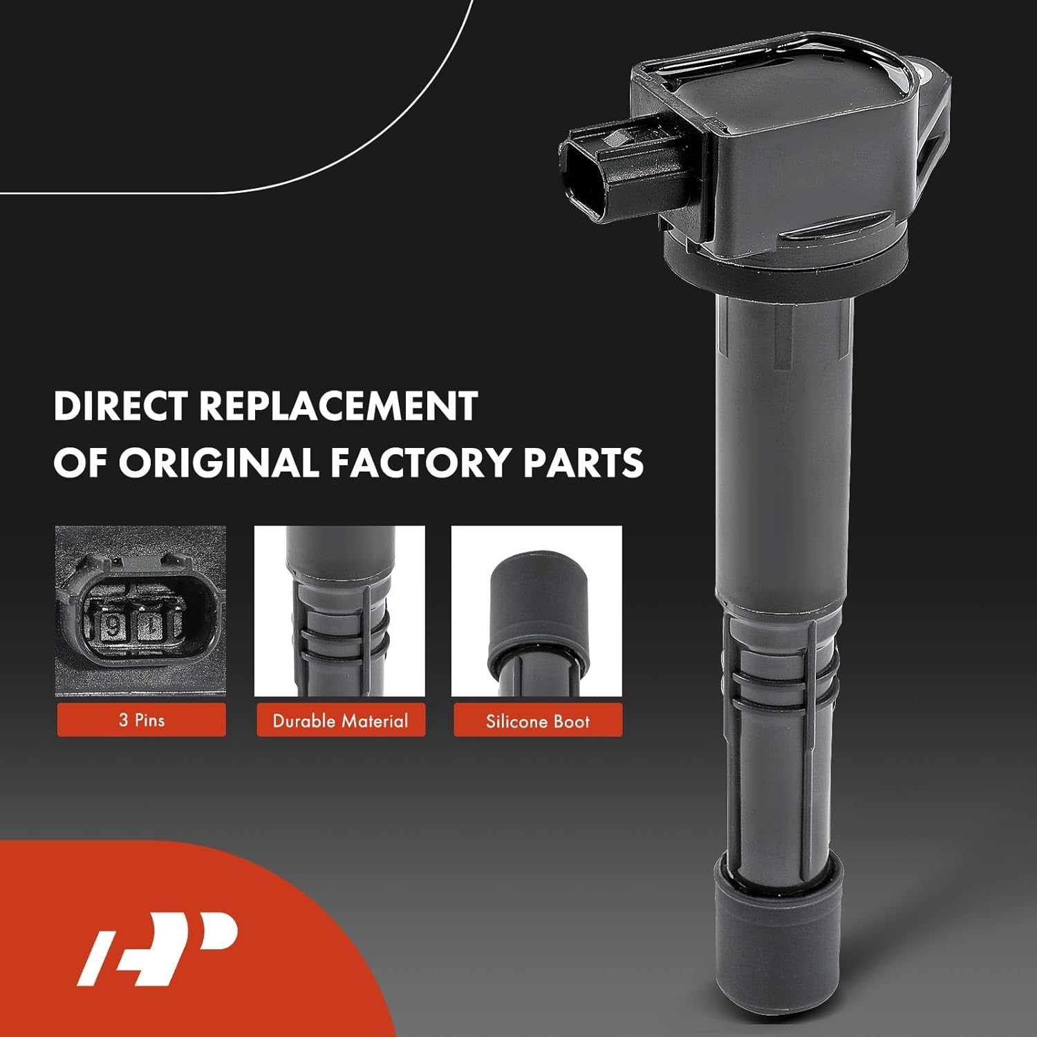 A-Premium Set of 4 Ignition Coil Pack and Iridium Spark Plugs Compatible with Honda CR-V 2010-2014, Civic 2012-2015, Accord 2008-2012, Crosstour 2008-2012 & Acura ILX 2013-2015 2.4L