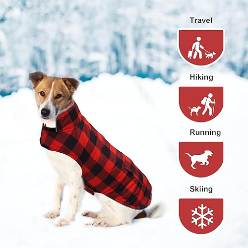 Miniatura 4 de Abrigo de invierno para perro, chaqueta resistente al agua, ropa reversible para perros, abrigos para clima frío, traje reflectante para cachorros