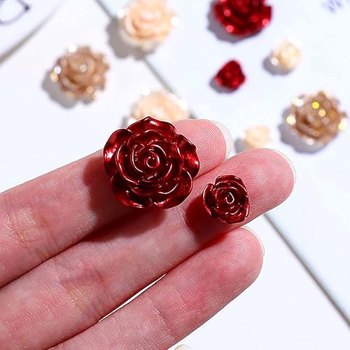 Miniatura 2 de 30 tachuelas de pasador de empuje, 30 piezas de pin de empuje en forma de rosa, tachuelas de pulgar de punta de acero para