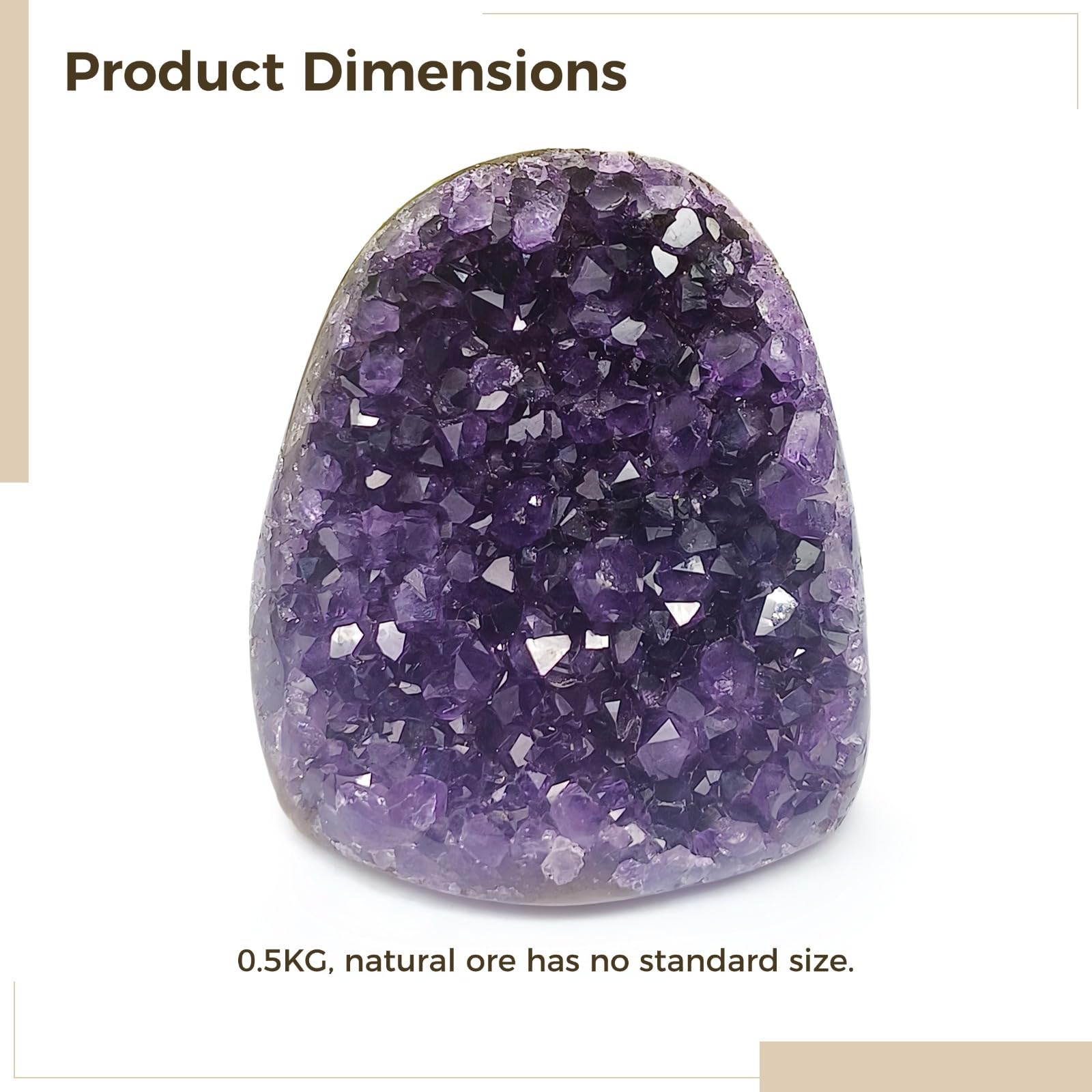 Ametyst Geode Cluster, naturalna dekoracja kryształowa, 0,5 kg, do każdej przestrzeni
