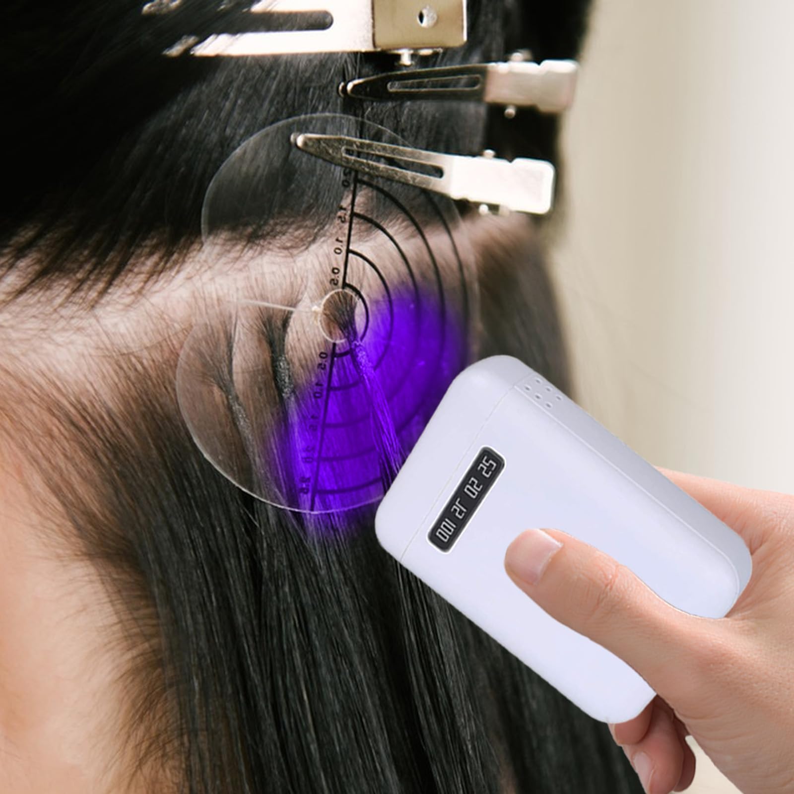 Dispositivo De Extensión De Cabello, Para Extensiones De Cabello Real 405 Nm Kit De Extensiones De Cabello Mejorado 5000 Mah Lámpara De Extensión Portátil Recargable