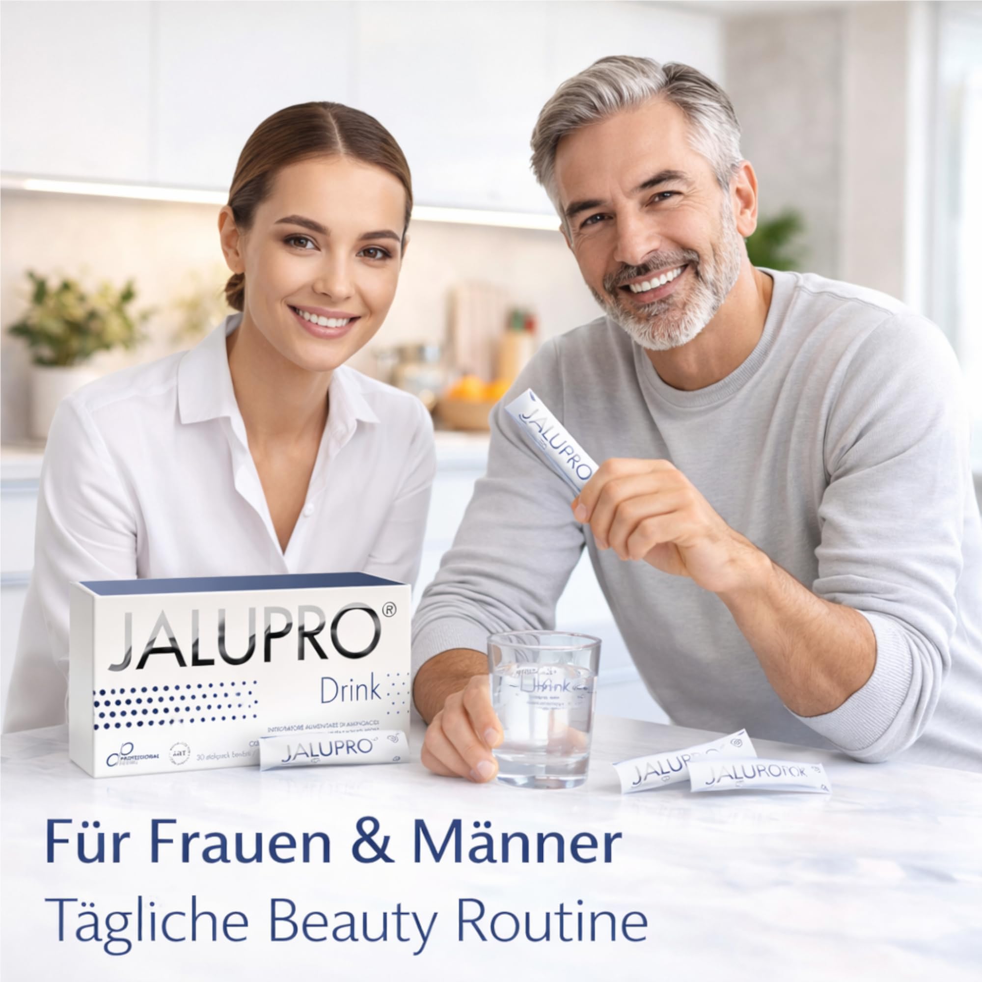 Drink® Kollagen Drink Anti Aging Nahrungsergänzung – Aminosäuren Glycin L-Prolin L-Lysin – Beauty, Haut Elastizität Spannkraft Strahlkraft – Hautpflege von innen, 30 Stück