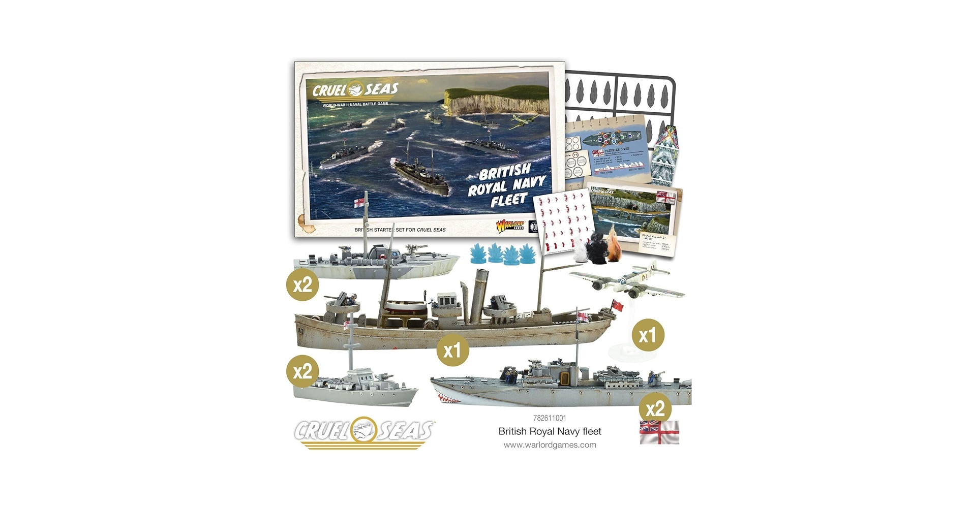 その他 Cruel Seas Starter Set English Cruel Seas Starter Set – Warlord Games US & ROW