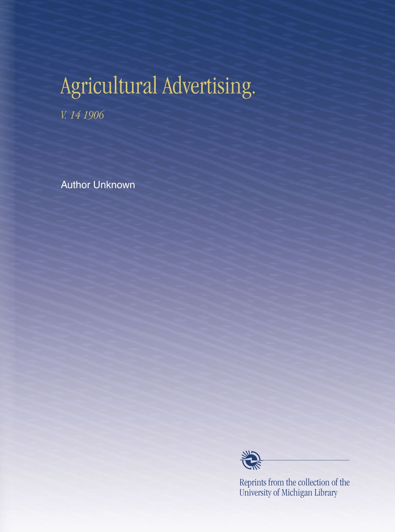 Agricultural Advertising V. 14 1906 livre publicité agricole ancienne revue collection