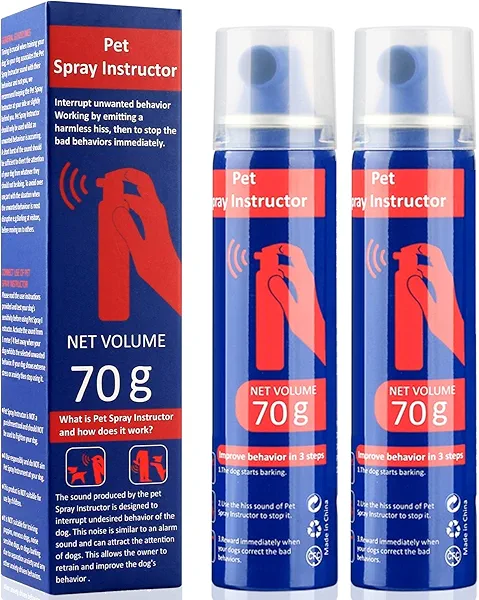 ANSJDH Dog Corrector Spray 70ml 2 Pack Pet Trainer Spray, Corrector Spray for Dog to Stops Barking, Jumping Up, Food Stealing, Dog Fights, Avoidance, Unwanted Dog Behaviour