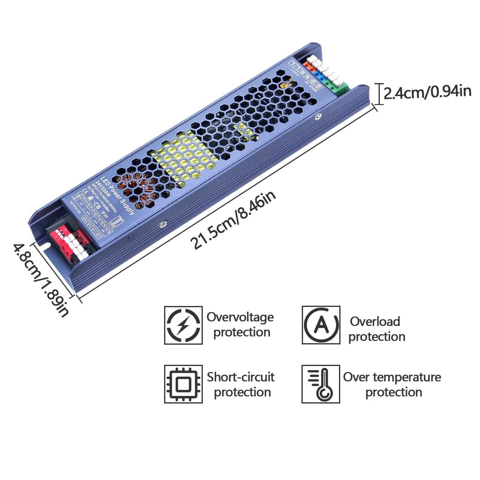 GOMING 24V 10M WS2811 RGB Neon COB LED Streifen IP67 Wasserdicht 576LEDs/M | Adressierbar LED Strip mit Controller und Netzteil 16W/M Gleichmäßiges Leuchten Flexibel LED Band Selbstklebend für Heim Deko