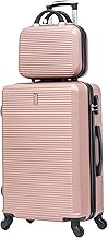 Medium Travel Suitcase with Toiletry Bag 30 cm Rigid with 4 Wheels Lightweight Billing 20 kg 65 cm | Integrated Lock | Medium Suitcase with 4 Wheels 65 cm | Rose Gold
