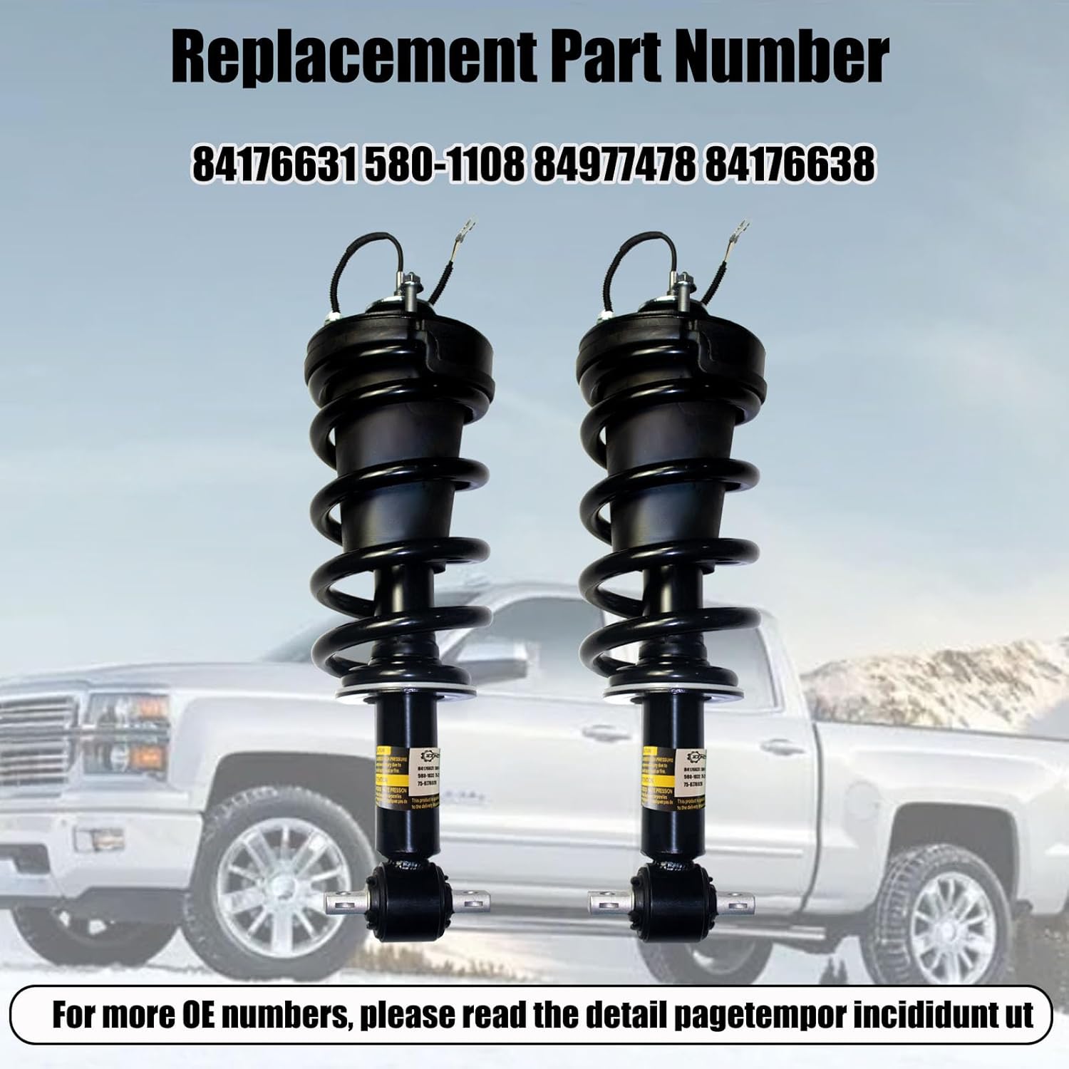 84176631 84977478 Front Shock Absorber Struts Assembly Magnetic Ride Control Suspension electric Automatic For 2015-2021 Cadillac Escalade Chevy Tahoe Suburban Silverado GMC Sierra 1500 Yukon XL