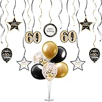 Vista 93 de Juego de decoraciones para fiesta de cumpleaños número 16, serpentinas moradas con soporte de globo de mesa morado, decoraciones de fiesta