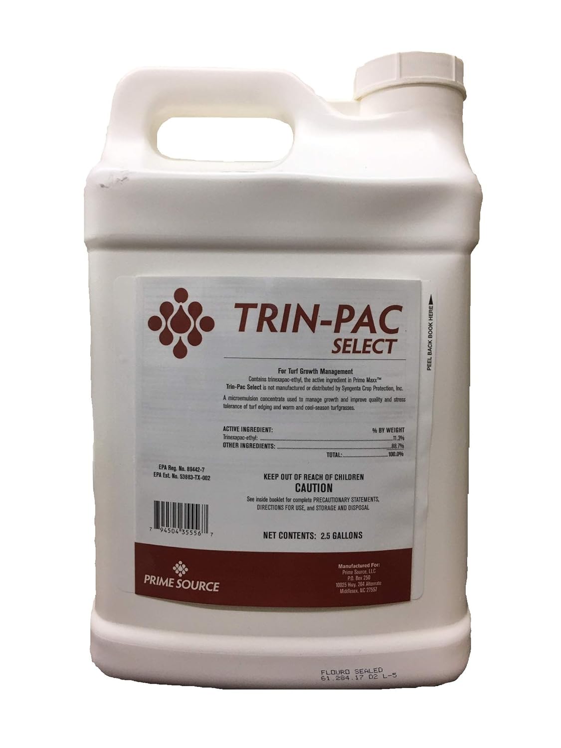 TRIN-PAC Select Turf Growth Regulator (Primo MAX) 2.5 Gallon