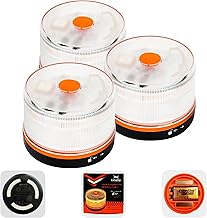 HIBRON EBOX Emergency Light V16 Approved DGT with Geolocation, Connected Car Beacon DGT 3.0, Data Included until 12/2038, Pack of 3 Units