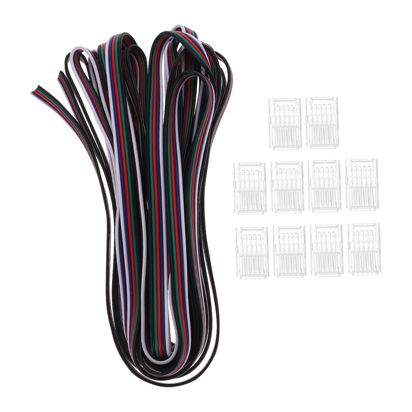 Tofficu 3 Sätze Led Streifen Verbinder Lötfreier Für Rgbw Led Lichtleisten Transparente Und Flexible Verbindung Für Einfache Montage 10 Stück * 3