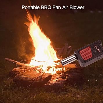 Grill Blower Rechargeable Portable BBQ Blower hand held BBQ Fan, Barbecue Electricity Air Blower Fire Bellows Tool for Outdoor Cooking, Picnic, Camping