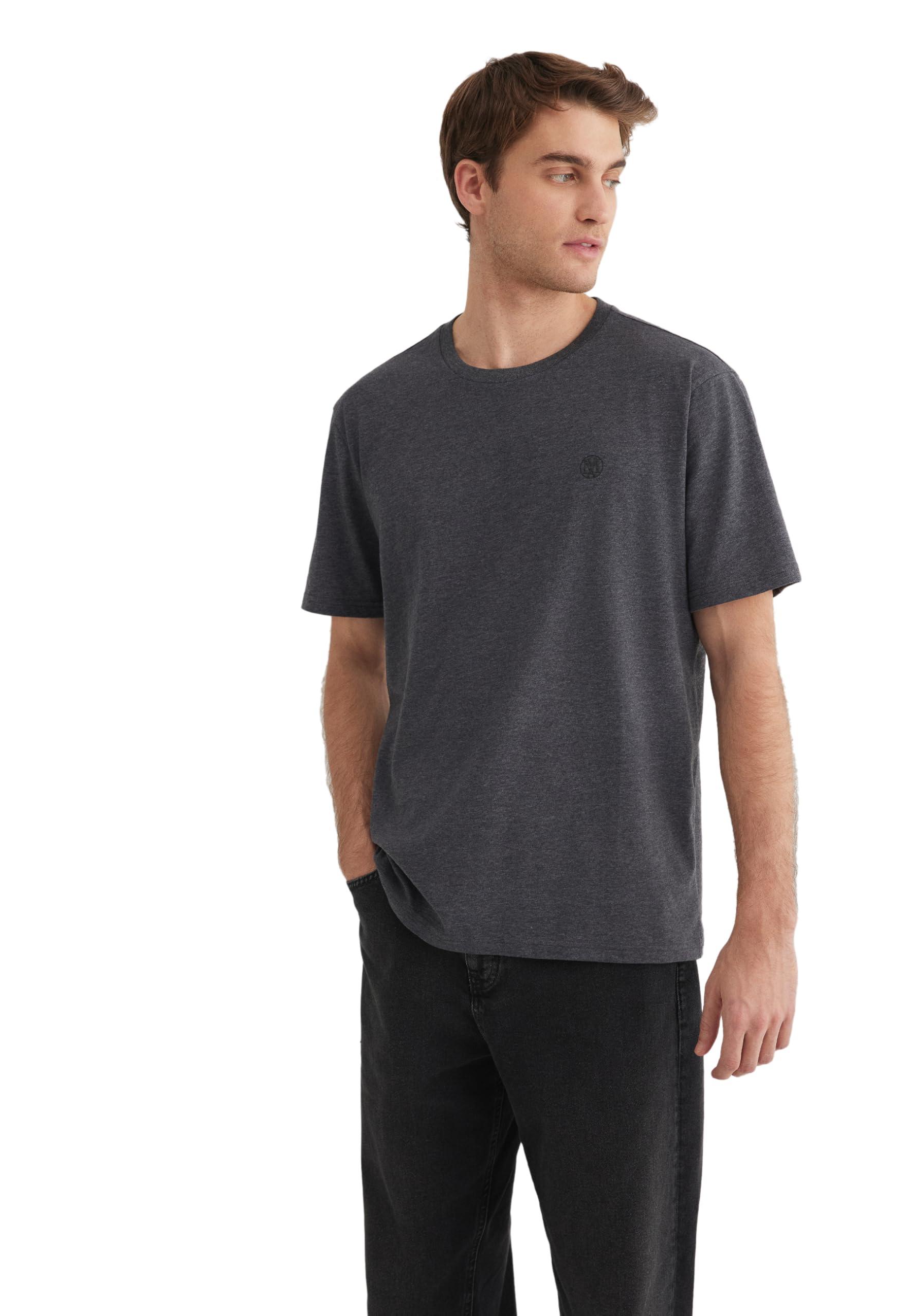Mavi Men's Crew Neck Tee T-Shirt, Asphalt, L