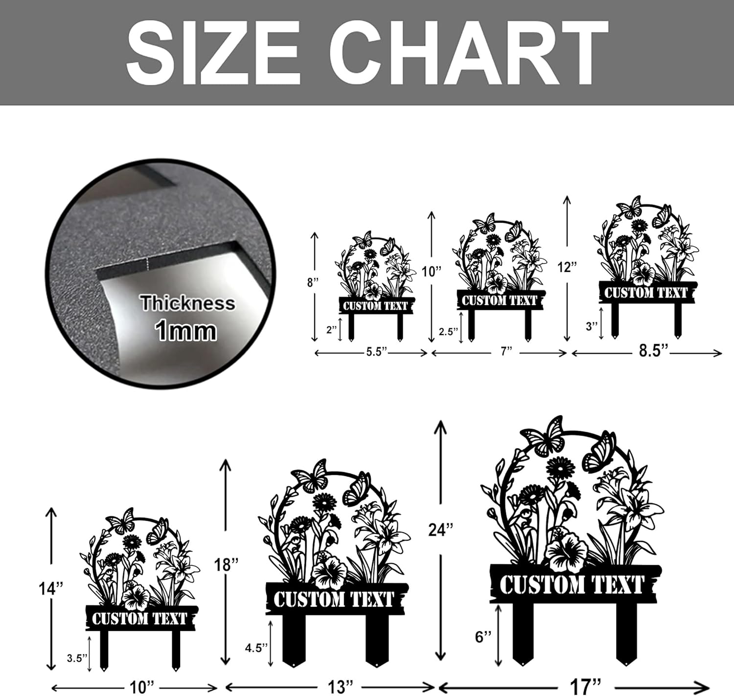 Custom Metal Garden Decor, Personalized Garden Stake Metal Sign, Yard Sign for Lawn, Farm, Home Decor, Yard Stake Metal Art, for Grandmother/Mom/Lovers