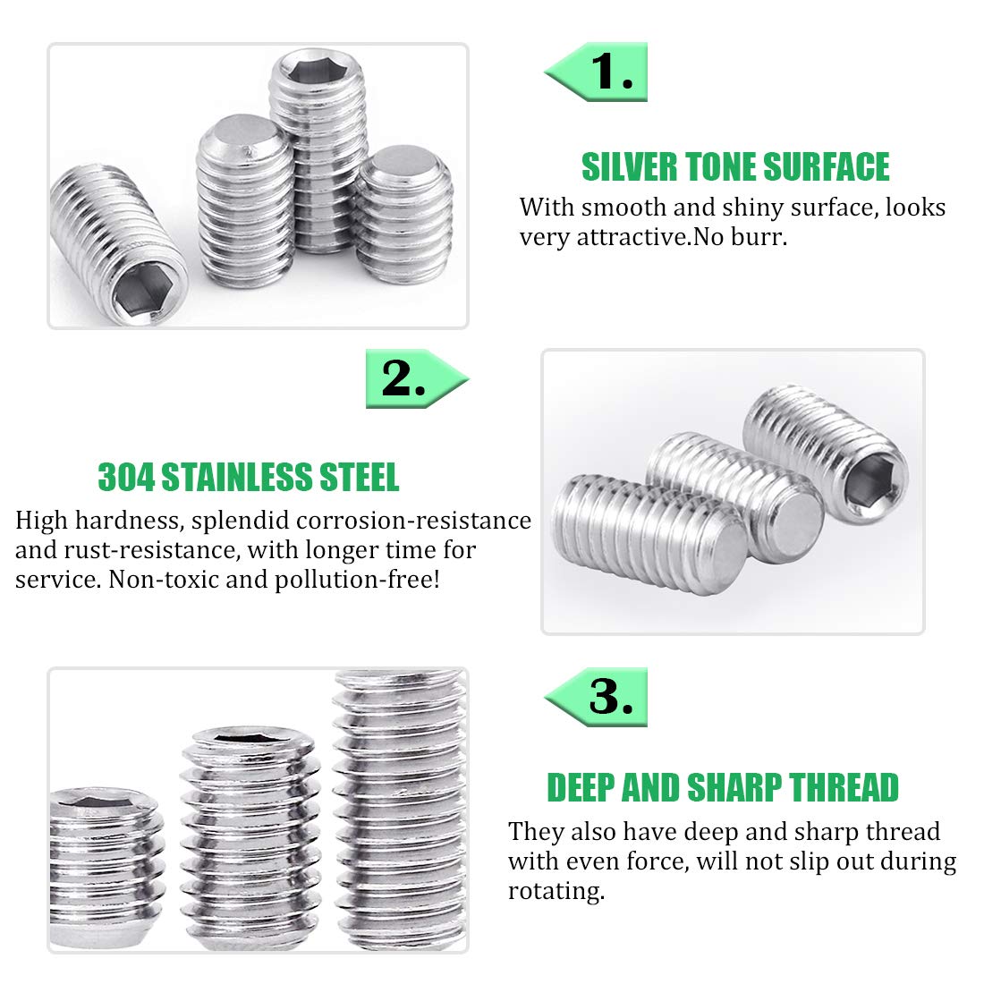 Viti Esagonali In Acciaio Inox 304 - 2 Pezzi Da 1/4" E 15 Mm, Per Accessori Fotografici E Fai Da Te