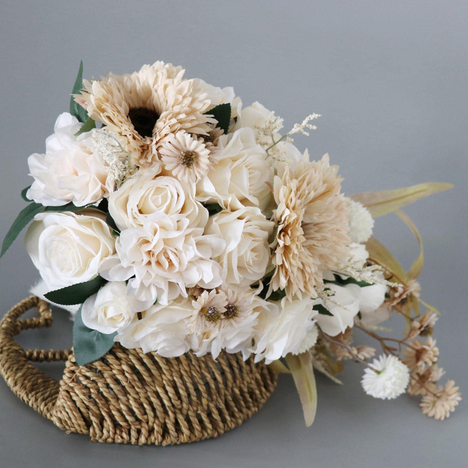 Ramos de novia de boda, ramo de dama de honor, flores artificiales para fiestas, bodas, aniversarios