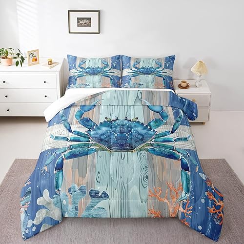 Miniatura 7 de Juego de edredón de tortuga marina verde, océano, Hawaii, playa, tropical, juego de ropa de cama para niños, edredón acolchado de tortuga, estrellas