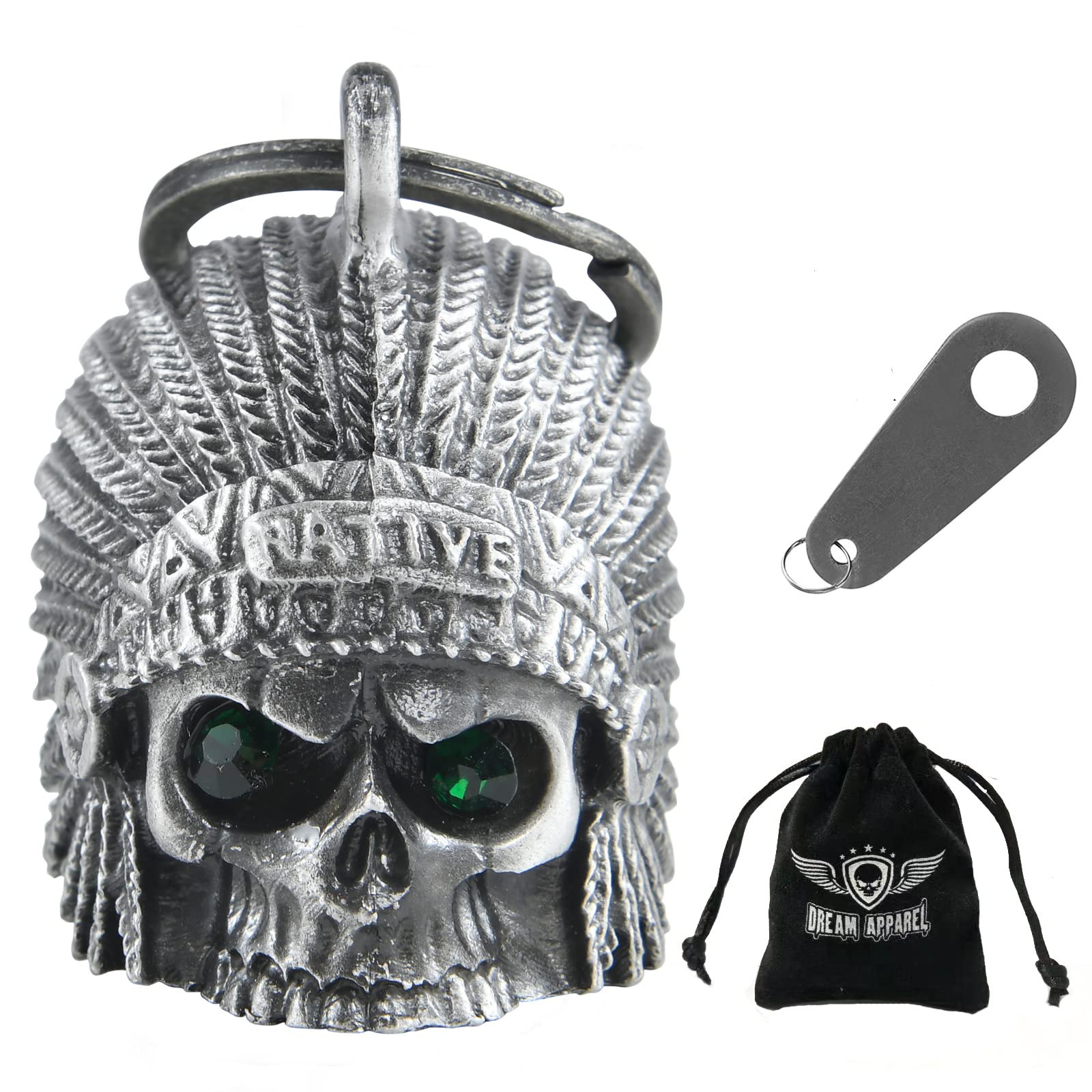 Dream Apparel Motorcycle Ride Bell For Bikers, Heavy Spirit Bells Accessory And Key Chain For Luck