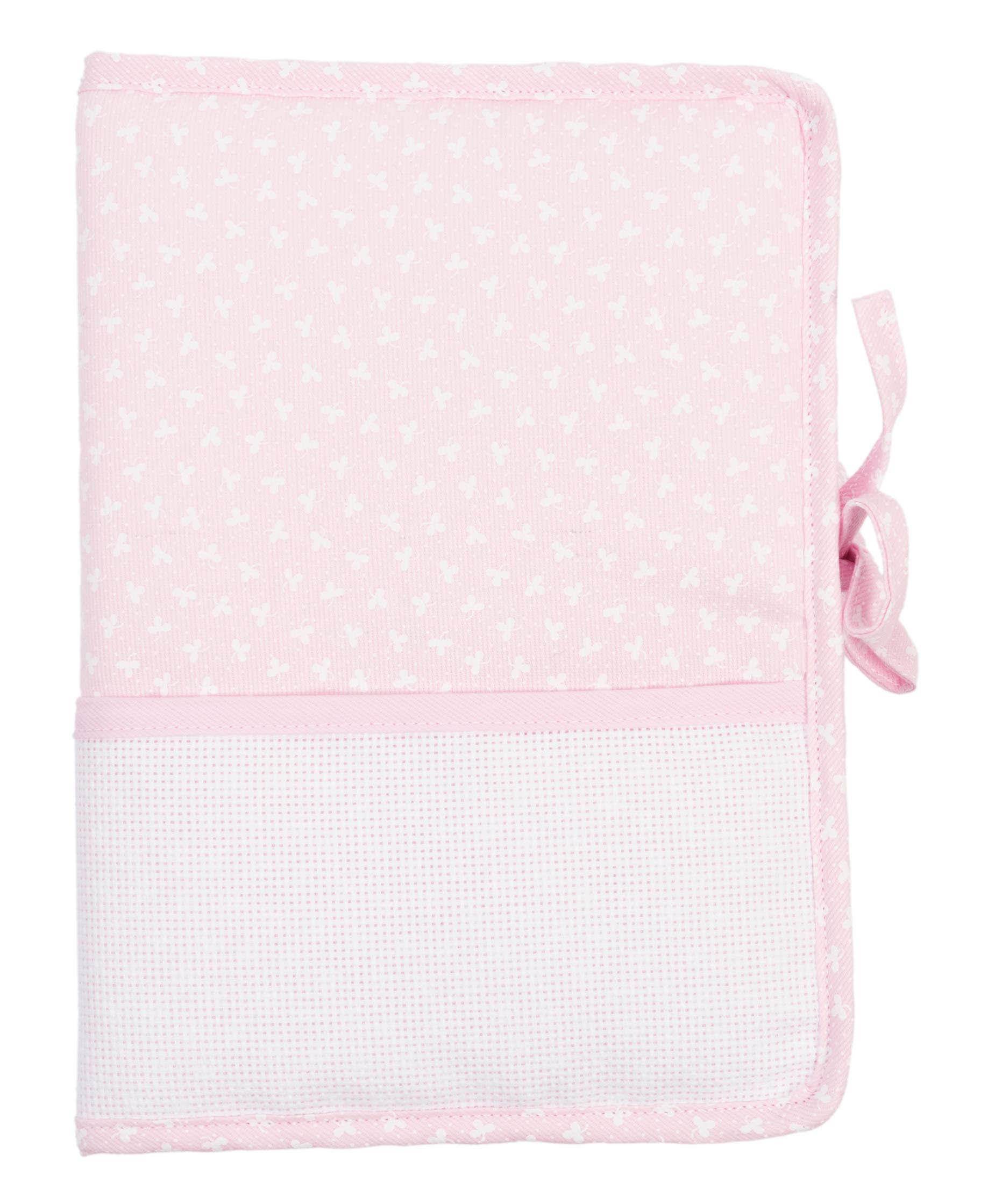 Filet Cubre libreto Amp1128R Sanitario Cover Documentos Sanitarios Recién Nacido para bordar, Color Rosa, 100 G