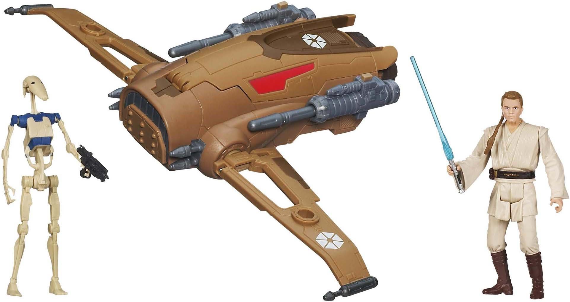 Star Wars MTT Droid Fighter Vehicle with Battle Droid and Obi-Wan Kenobi Figure